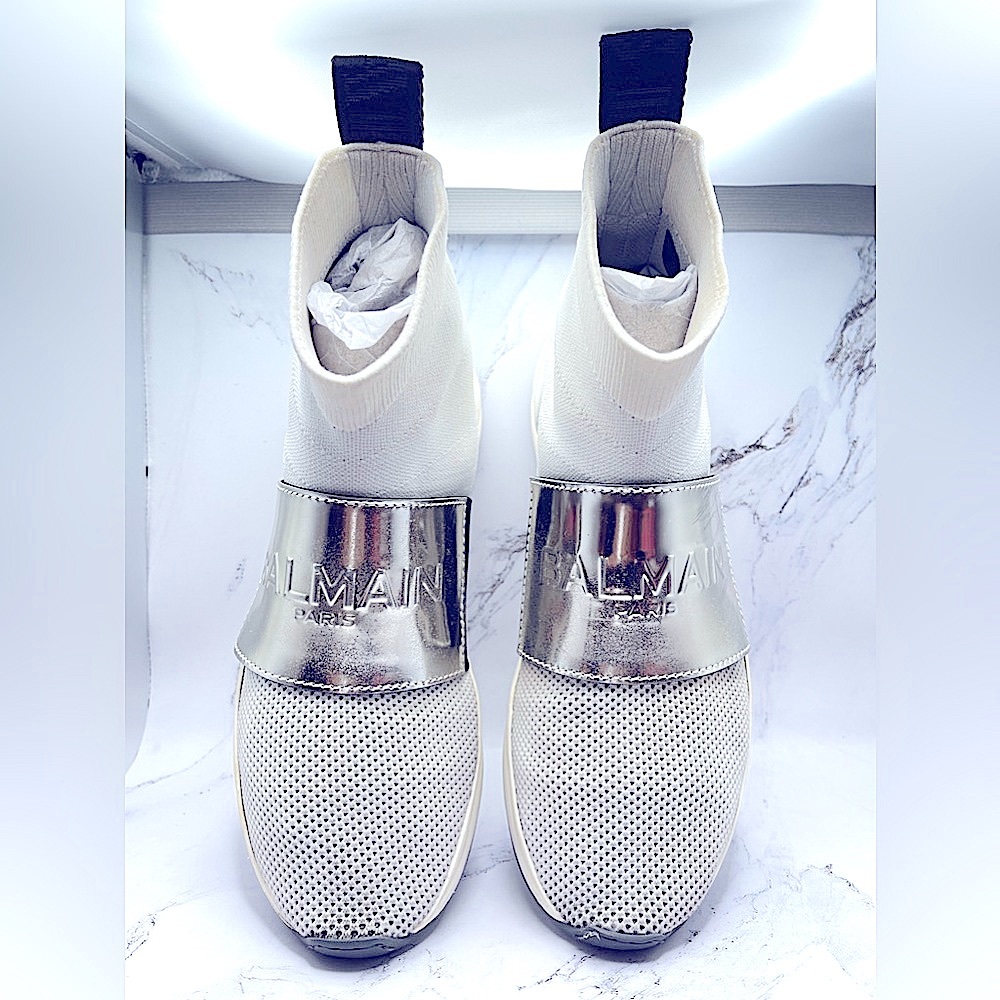 BALMAIN high-top logo sneakers - Unisex
